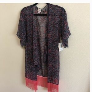 LuLaRoe Kimono with tassels